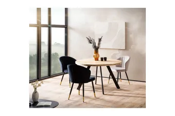 Spisebord Wohnling rundt massivt træ moderne landlig stil 120 cm - 120 cm - Møbler - Borde - Spisebord og køkkenbord