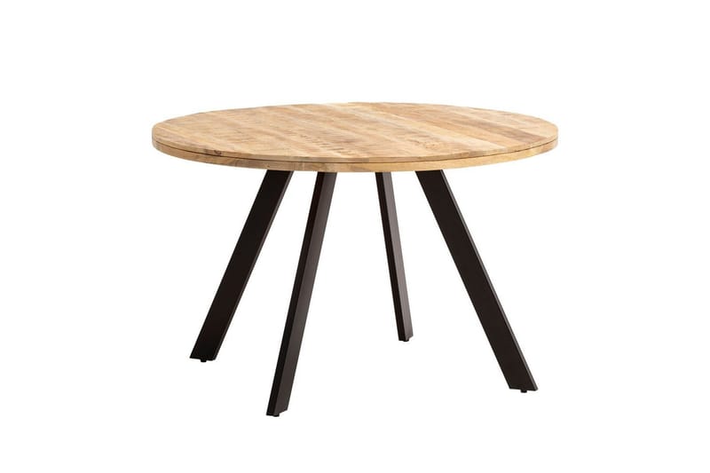 Spisebord Wohnling rundt massivt træ moderne landlig stil 120 cm - 120 cm - Møbler - Borde - Spisebord og køkkenbord