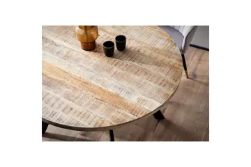 Spisebord Wohnling rundt massivt træ moderne landlig stil 120 cm - 120 cm - Møbler - Borde - Spisebord og køkkenbord