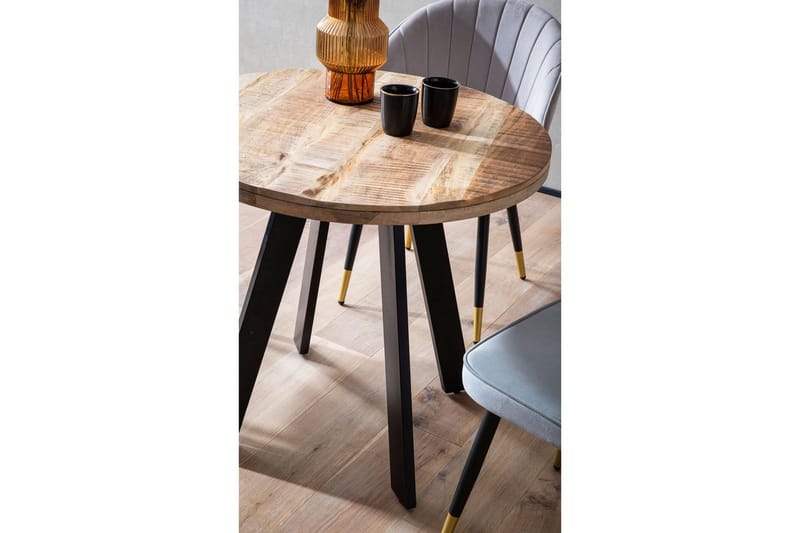 Spisebord Wohnling rundt massivt træ moderne landlig stil 80 cm - 80 cm - Møbler - Borde - Spisebord og køkkenbord