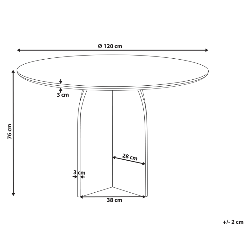 Spisebord Yarra 120 cm - Mørkebrun - Møbler - Borde - Spisebord og køkkenbord
