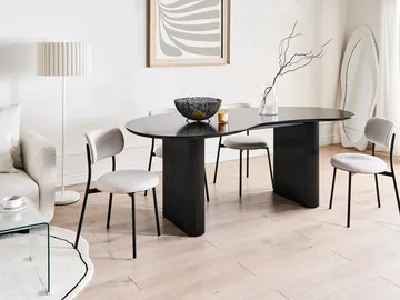 Spisebord Peery 198 cm - Sort - Møbler - Borde - Spisebord og køkkenbord