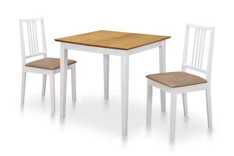 Spisebordssæt 3 Dele Mdf Hvid - Hvid - Spisebordssæt