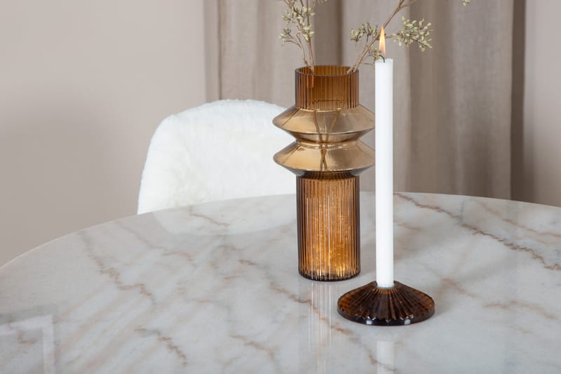 Admira Spisebordssæt 106 cm Rund inkl 4 Ypas Stole - Marmor/Hvid/Sort - Møbler - Borde - Spisebordssæt