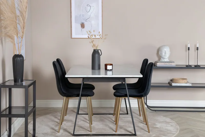 Admira Spisebordssæt 140 cm + 4 Pontus Spisebordsstole, undefined