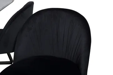 Admira Spisebordssæt 140 cm inkl 4 Foyos Stole - Marmor/Hvid/Sort - Møbler - Borde - Spisebordssæt