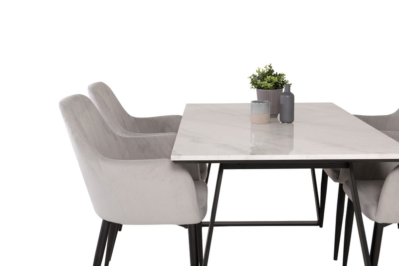 Admira Spisebordssæt med 4 Caspien Spisebordsstol - Spisebordssæt