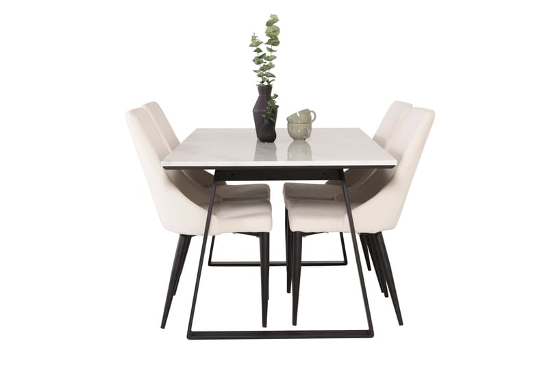 Admira Spisebordssæt med 4 Ludde Spisebordsstol - Møbler - Borde - Spisebordssæt