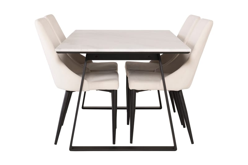 Admira Spisebordssæt med 4 Ludde Spisebordsstol - Møbler - Borde - Spisebordssæt