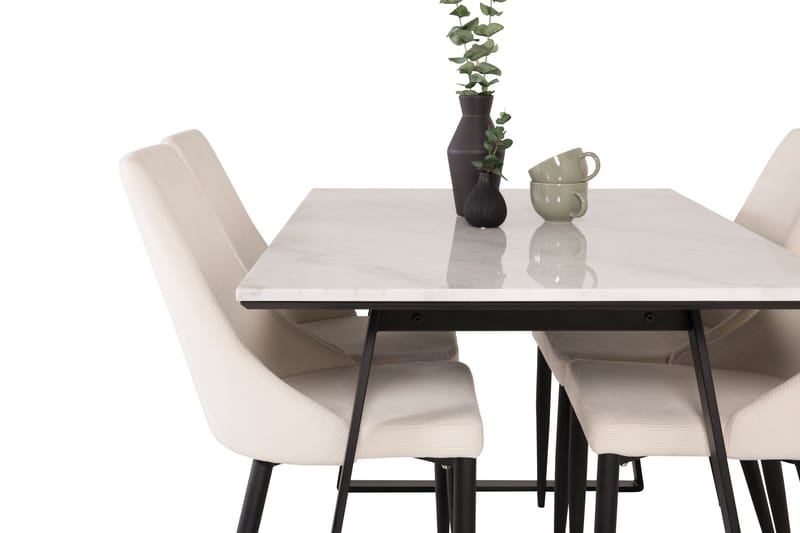 Admira Spisebordssæt med 4 Ludde Spisebordsstol - Møbler - Borde - Spisebordssæt