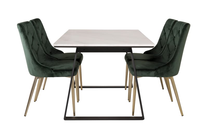 Admira spisebordssæt med 4 Valerie Lyx Spisebordsstol - Spisebordssæt