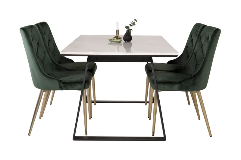 Admira spisebordssæt med 4 Valerie Lyx Spisebordsstol - Møbler - Borde - Spisebordssæt