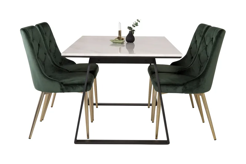 Admira spisebordssæt med 4 Valerie Lyx Spisebordsstol - Møbler - Borde - Spisebordssæt