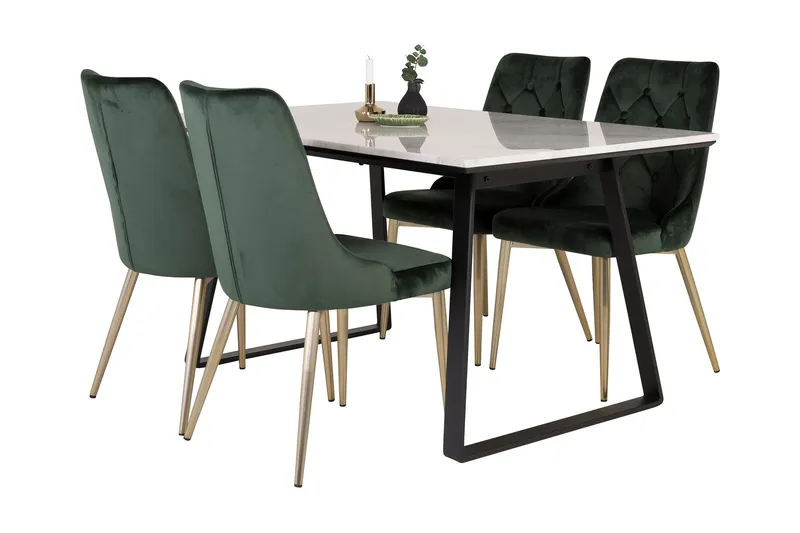 Admira spisebordssæt med 4 Valerie Lyx Spisebordsstol - Møbler - Borde - Spisebordssæt