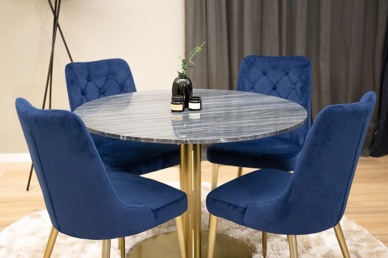Admira spisebordssæt med 4 Valerie spisestole - Spisebordssæt