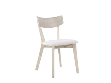 Alma spisegruppe 220 cm rektangulær hvidlakeret med 6 Amelia spisestole med hynde - Hvidlaseret/beige - Møbler - Borde - Spisebordssæt