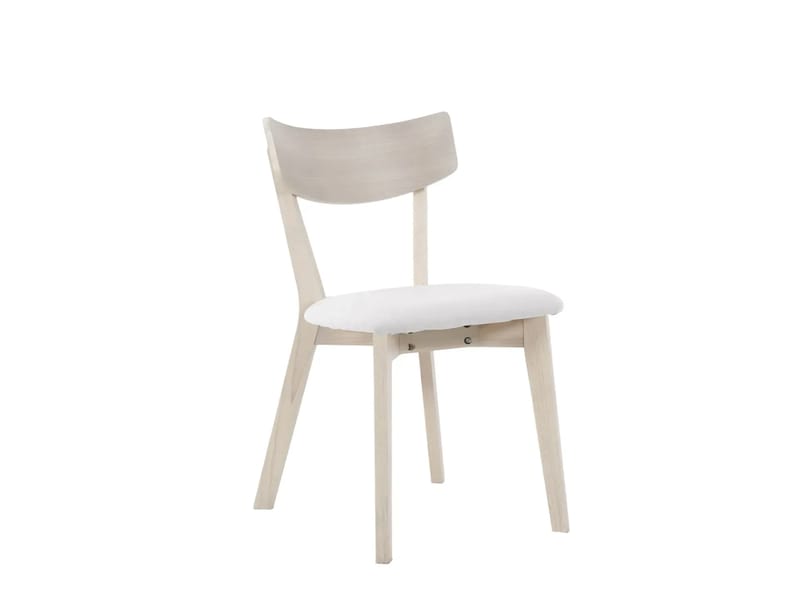 Alma spisegruppe 220 cm rektangulær hvidlakeret med 6 Amelia spisestole med hynde - Hvidlaseret/beige - Møbler - Borde - Spisebordssæt