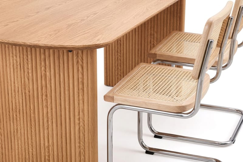 Alma spisegruppe rektangulær 180 cm eg med 6 Build-spisestole - Eg - Møbler - Borde - Spisebordssæt