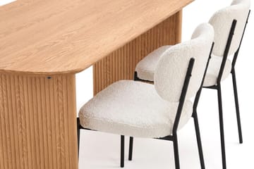Alma spisegruppe rektangulær 180 cm eg med 6 Gemmiano spisebordsstole - Eg - Møbler - Borde - Spisebordssæt