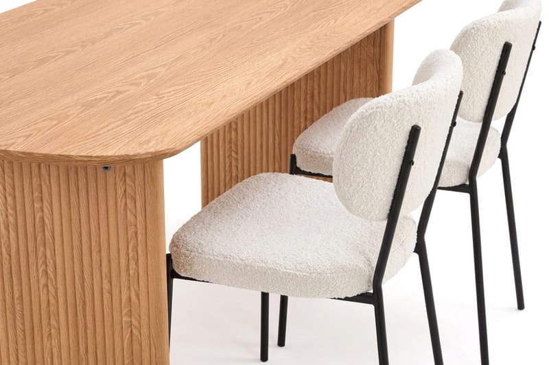 Alma spisegruppe rektangulær 180 cm eg med 6 Gemmiano spisebordsstole - Eg - Møbler - Borde - Spisebordssæt