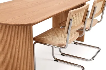 Alma spisegruppe rektangulær 220 cm eg med 6 Build-spisestole - Eg - Møbler - Borde - Spisebordssæt