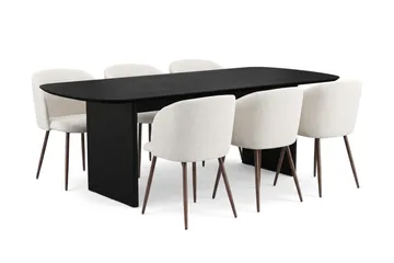 220 cm - Sortbejdset eg