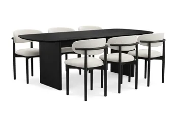 220 cm - Sortbejdset eg