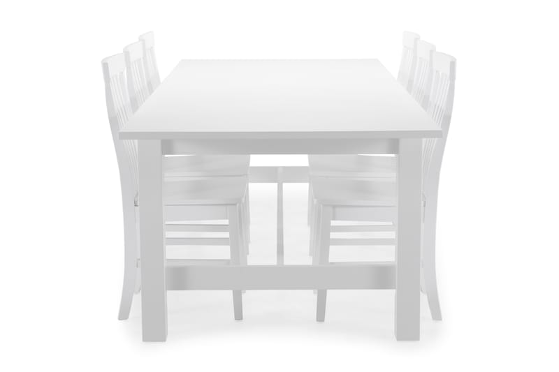 Altea Spisebord med 6 stk Augusta Stole - Hvid - Spisebordssæt