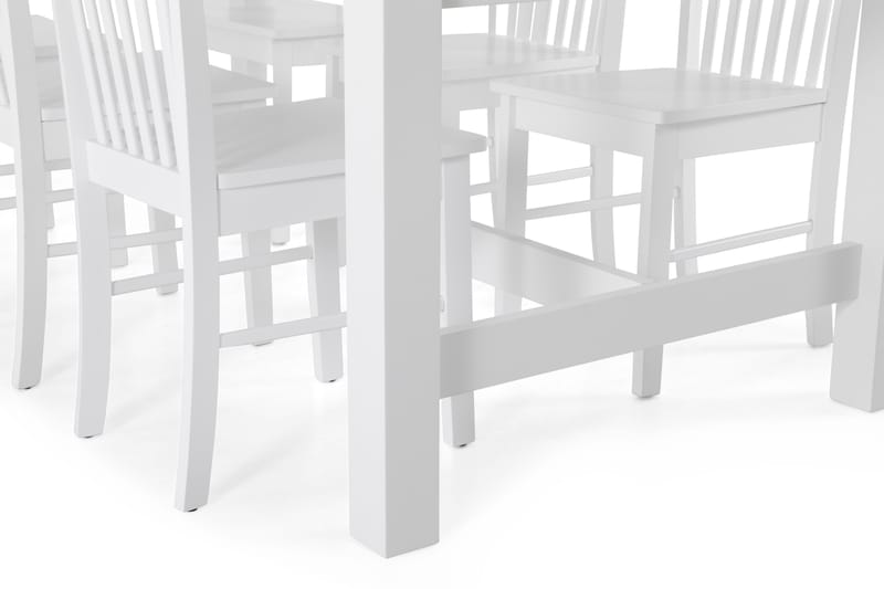 Altea Spisebord med 6 stk Michigan Stole - Hvid - Spisebordssæt