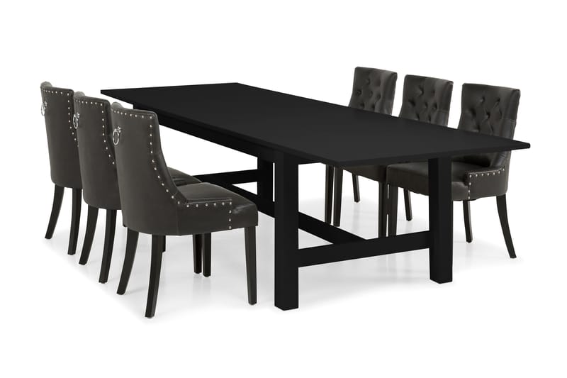 Altea Spisebord med 6 tuva lænestole - Spisebordssæt