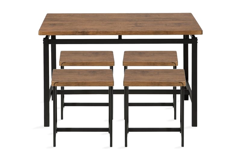Arlington Spisebordssæt 75 cm - Sort - Spisebordssæt