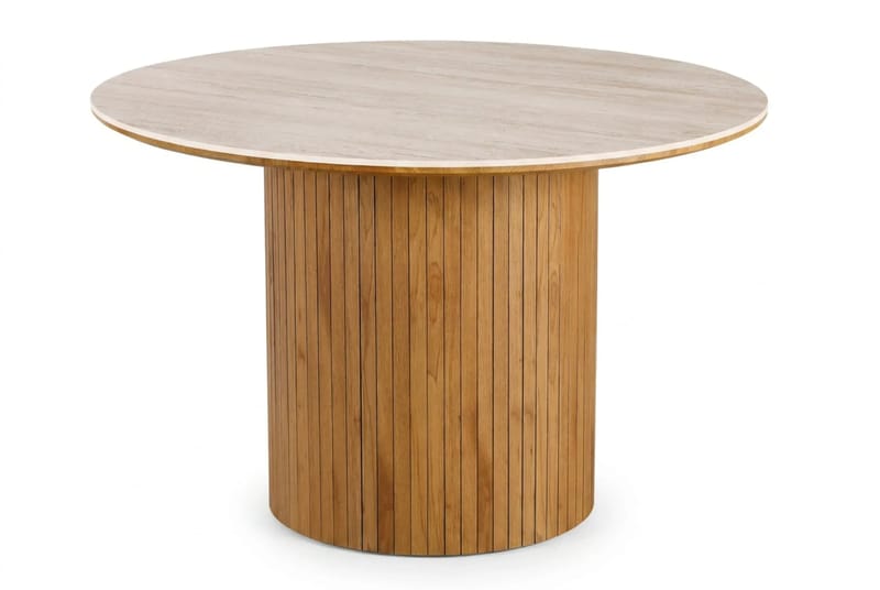 Arvo rund spisegruppe 120 cm eg med 4 Ronja spisebordsstole - Eg/Eg - Møbler - Borde - Spisebordssæt