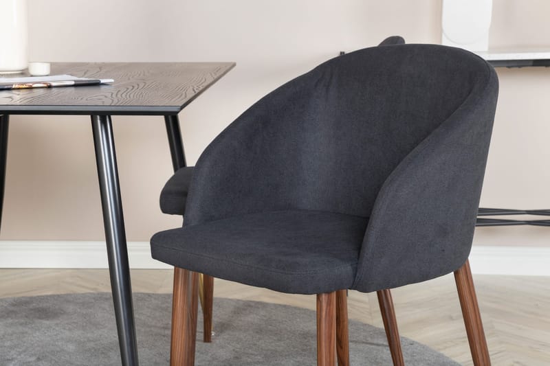 Balisa Matgrupp 120 cm + 4 st Kullersbro Matstolar Venture Home Black - Møbler - Borde - Spisebordssæt