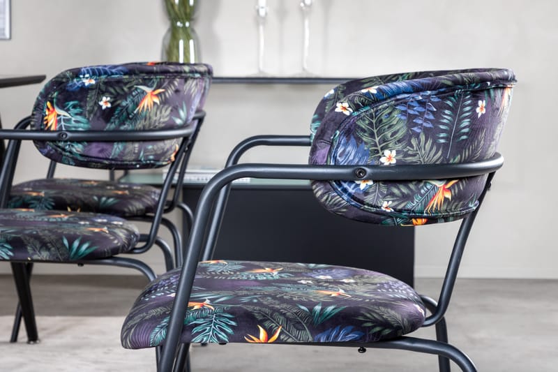 Balisa Matgrupp 180 cm + 6 st Arcarazo Matstolar Venture Home Black - Møbler - Borde - Spisebordssæt