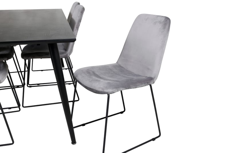 Balisa Matgrupp 180 cm + 6 st Jadraque Matstolar Venture Home Black - Møbler - Borde - Spisebordssæt