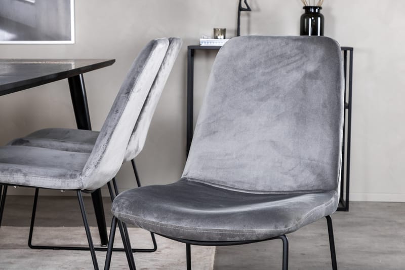 Balisa Matgrupp 180 cm + 6 st Jadraque Matstolar Venture Home Black - Møbler - Borde - Spisebordssæt