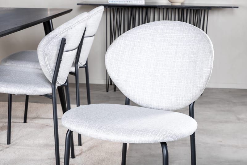 Balisa Matgrupp 180 cm + 6 st Moncoll Matstolar Venture Home Black - Møbler - Borde - Spisebordssæt