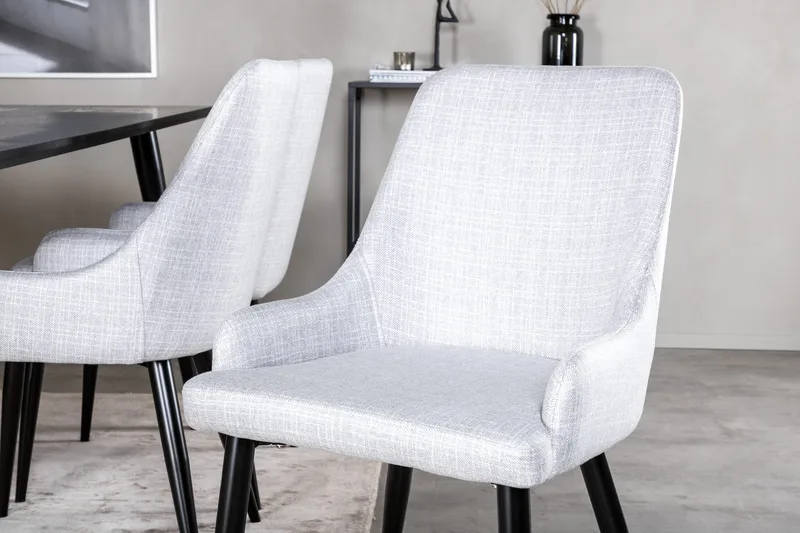 Balisa Matgrupp 180 cm + 6 st Ridones Matstolar Venture Home Black - Møbler - Borde - Spisebordssæt