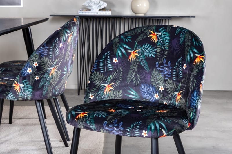 Balisa Matgrupp 180 cm + 6 st Sedavi Matstolar Venture Home Black - Møbler - Borde - Spisebordssæt