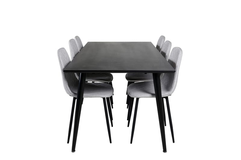 Balisa Matgrupp 180 cm + 6 st Ypas Matstolar Venture Home Black - Møbler - Borde - Spisebordssæt