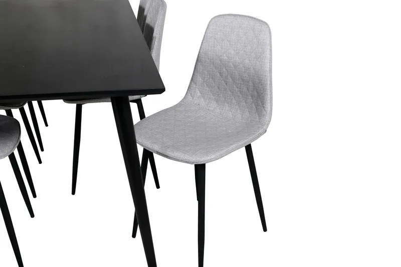 Balisa Matgrupp 180 cm + 6 st Ypas Matstolar Venture Home Black - Møbler - Borde - Spisebordssæt