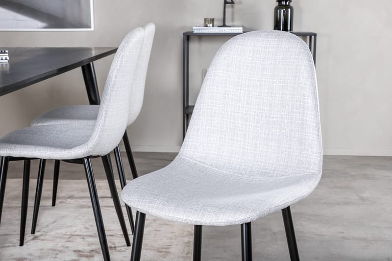 Balisa Matgrupp 180 cm + 6 st Ypas Matstolar Venture Home Black - Møbler - Borde - Spisebordssæt