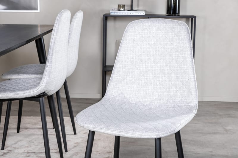 Balisa Matgrupp 180 cm + 6 st Ypas Matstolar Venture Home Black - Møbler - Borde - Spisebordssæt