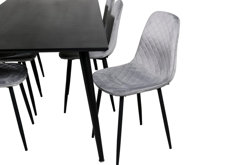 Balisa Matgrupp 180 cm + 6 st Ypas Matstolar Venture Home Black - Møbler - Borde - Spisebordssæt