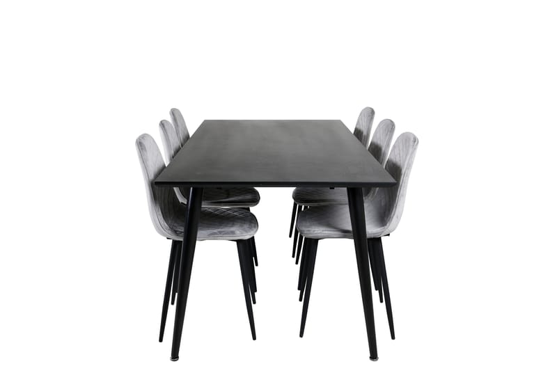 Balisa Matgrupp 180 cm + 6 st Ypas Matstolar Venture Home Black - Møbler - Borde - Spisebordssæt