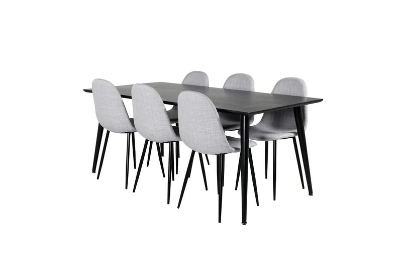 Balisa Matgrupp 180 cm + 6 st Ypas Matstolar Venture Home Black, undefined