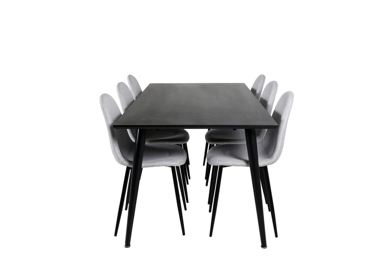 Balisa Matgrupp 180 cm + 6 st Ypas Matstolar Venture Home Black - Møbler - Borde - Spisebordssæt