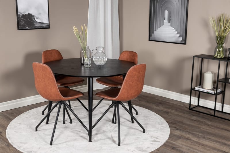 Balisa Spisebordssæt 115 cm Rund + 4 Ypas Spisebordsstole, undefined