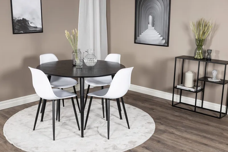 Balisa Spisebordssæt 115 cm Rund + 4 Ypas Spisebordsstole, undefined