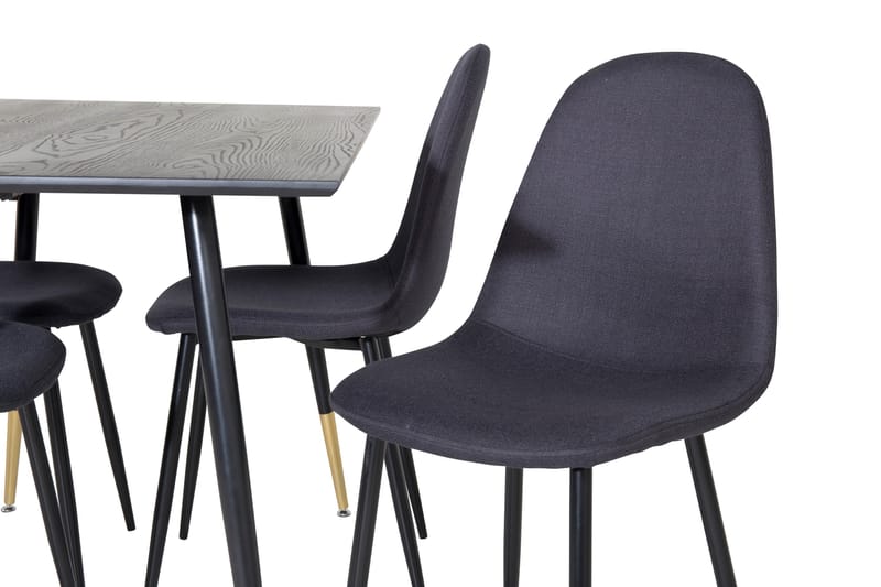 Balisa Spisebordssæt 120 cm inkl 4 Ypas Stole - Sort - Møbler - Borde - Spisebordssæt